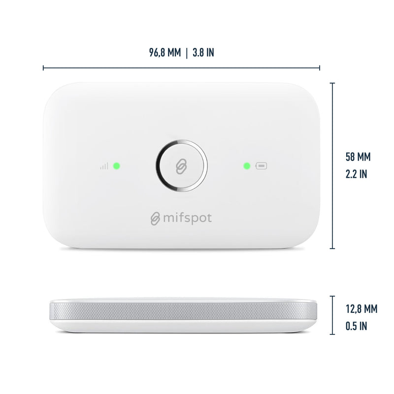 MIFSPOT MFS5573, 150 Mbps 4G LTE Mobile Hotspot, Pocket Portable Router, WiFi Network Up To 10 Devices (USA Latin Spec, AT&T, T-Mobile, Movistar & Digitel Venezuela) Contact Your Carrier for Data Plan